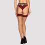 Seksualios kojinės Obsessive Sugestina Lace Garter Stockings, smėlio spalvos