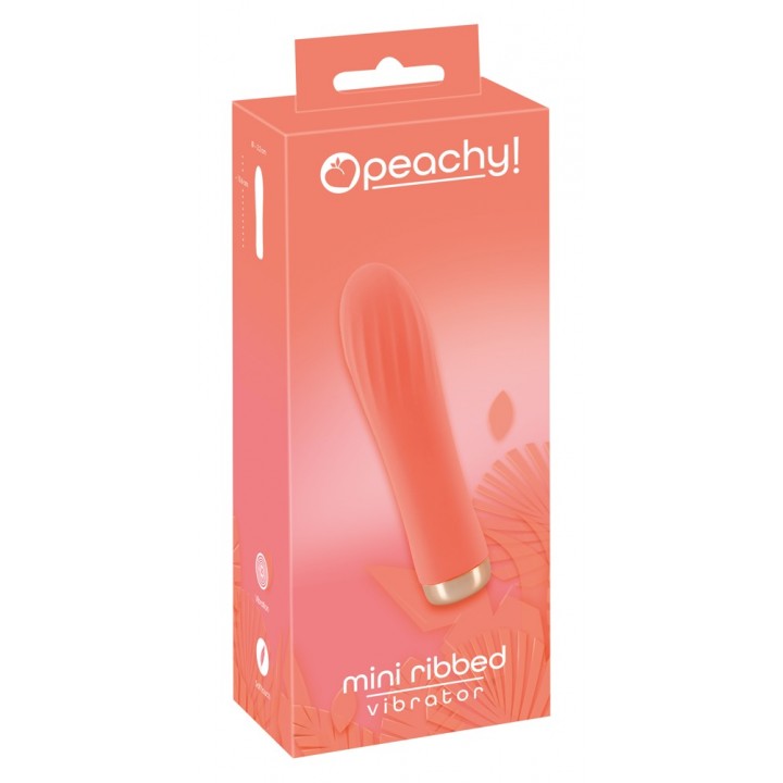 peachy mini ribbed vibrator - You2Toys