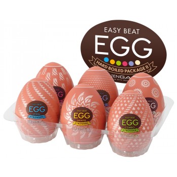 Vienreizlietojamie masturbatori Tenga Egg Package HB, 6gab., balts