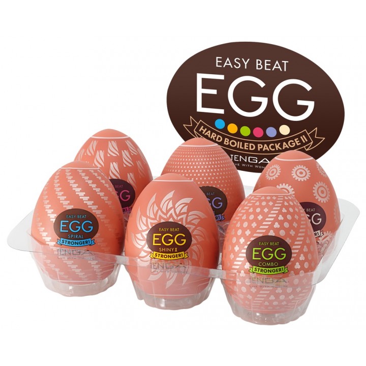 Vienreizlietojamie masturbatori Tenga Egg Package HB, 6gab., balts