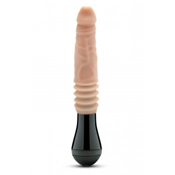 DR. SKIN SILICONE DR. KNIGHT THRUSTING GYRATING VIBRATING DILDO BEIGE