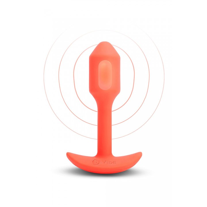 Anālais spraudnis B-Vibe Vibrating Snug, oranžs