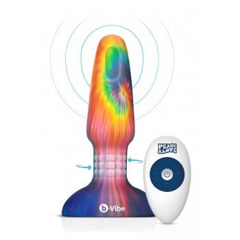 B-VIBE PEACE AND LOVE TIE DYE RIMMING PLUG