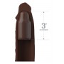 FANTASY X-TENSIONS ELITE 7 INCH EXTENSION WITH STRAP BROWN - Pipedream