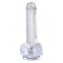 Caurspīdīgs Dildo 17.8cm Ø3.8cm King Cock