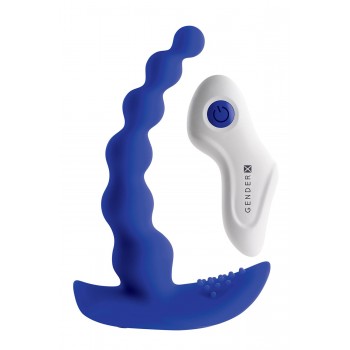 Analiniai kamuoliukai Gender x Beaded Pleasure, mėlyni