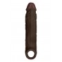 SHAFT SHEATH MODEL F SIZE 1 7.8 INCH LIQUID SILICONE SLEEVE MAHOGANY - Shaft