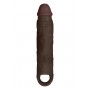 SHAFT SHEATH MODEL F SIZE 1 7.8 INCH LIQUID SILICONE SLEEVE MAHOGANY - Shaft