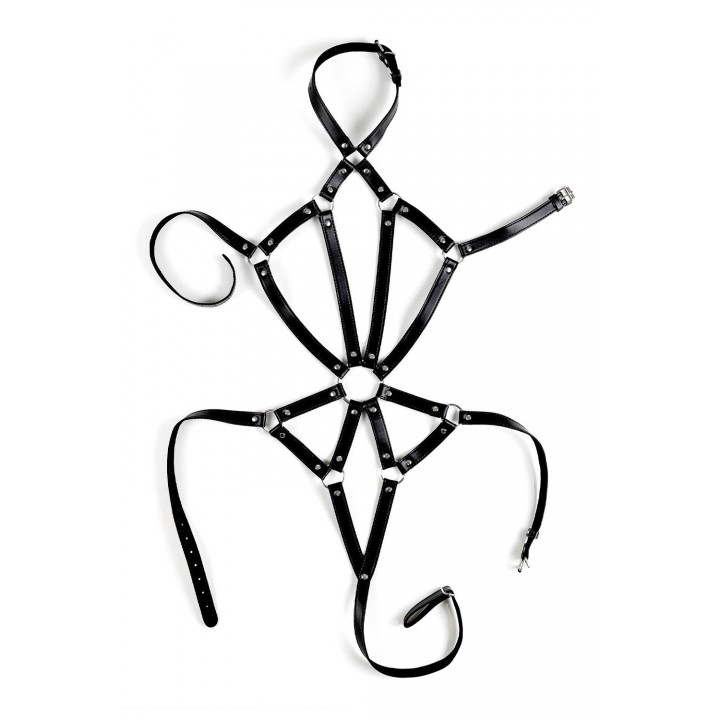 VIRGITE WOMAN BONDAGE BODY HARNESS MOD. 1 BLACK