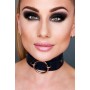 KINKY DIVA O-RING FRONT COLLAR BLACK/SILVER