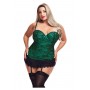 BUSTIER AND GSTRING GREEN, S, XL