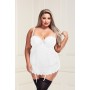 BUSTIER AND GSTRING WHITE, S