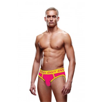 SOLID ENVY JOCK PINK YELLOW, L/XL