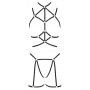 Seksīgs apģērba komplekts Cottelli Lingerie, S-L, melns, S/L