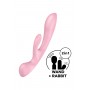 2 in 1: Massager and rabbit vibrator - SATISFYER TRIPLE OH PINK