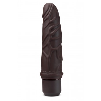 DR. SKIN SILICONE DR. ROBERT 7 INCH VIBRATING DILDO BROWN