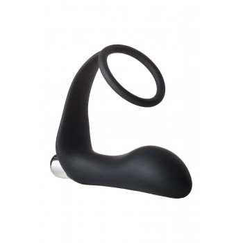 FANTASSTIC VIBRATING ANAL PLUG WITH COCKRING BLACK