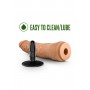Uzliekams dildo ar piesūcekni 19cm miesas krāsa - LOCK ON HEXANITE