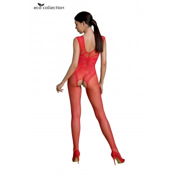 Seksīgs kostīms ECO Passion Crotchless Catsuit, sarkans