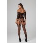 Stunning Suspender-bodystocking Rosa - black - One Size