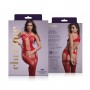 Erotic Suspender bodystocking Jasmina- Red - One Size