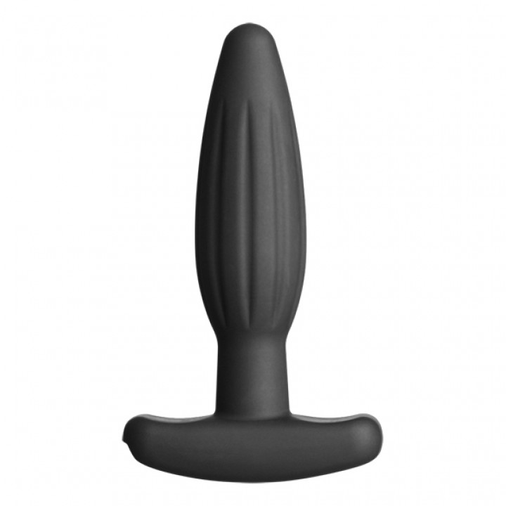 Electrastim - silicone noir rocker butt plug small