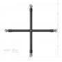 Hog Tie Cross Bar With Cuffs - Black