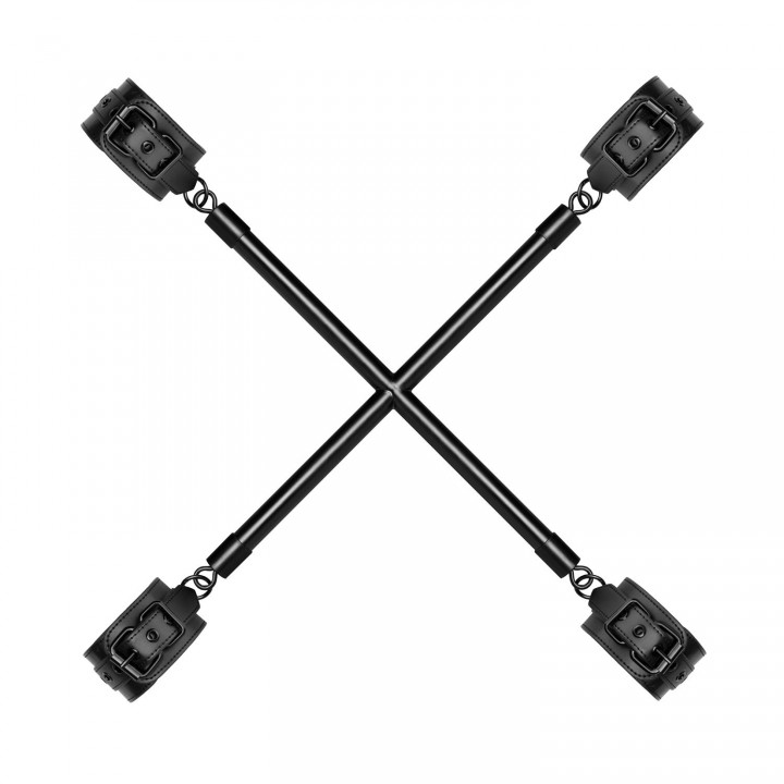 Hog Tie Cross Bar With Cuffs - Black