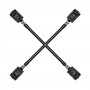 Hog Tie Cross Bar With Cuffs - Black