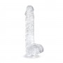 Jelly Dildo with Balls - 15 cm