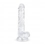 Jelly Dildo with Balls - 17 cm