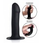 Squeeze-It Phallic Dildo - Black - Squeeze-It