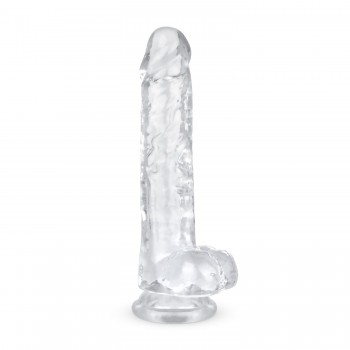 Jelly Dildo with balls - 19 cm