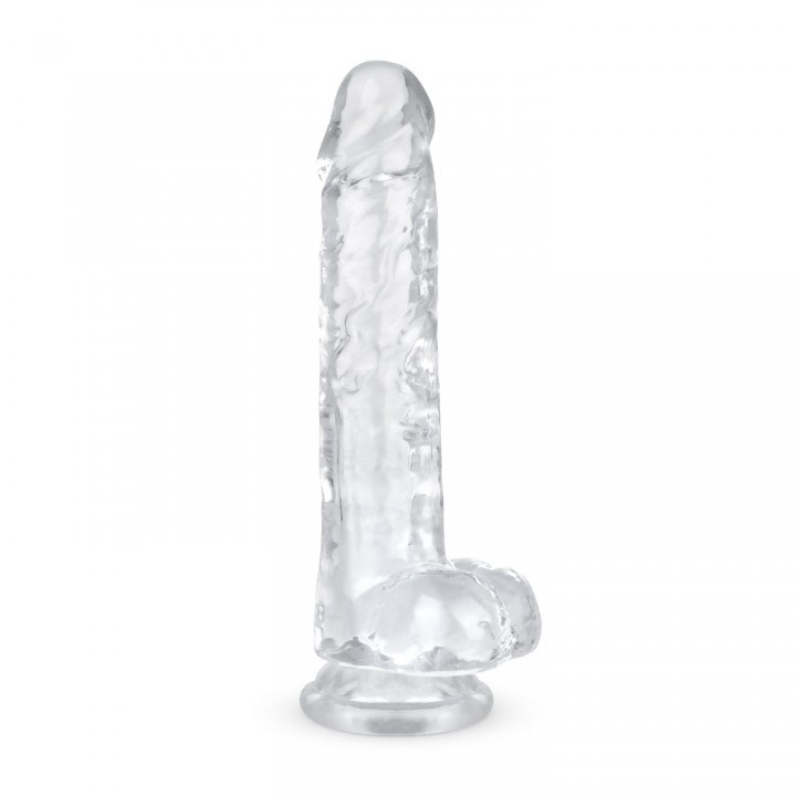 Jelly Dildo with balls - 19 cm