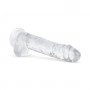 Jelly Dildo with balls - 19 cm