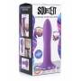 Flexible Silicone Dildo - Purple - Squeeze-It