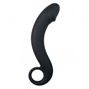 Silikona dildo, melns