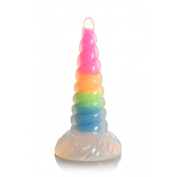 XR Brands - Luminescent Rainbow Silicone Dildo