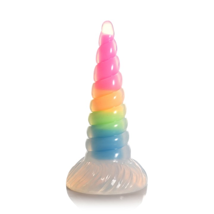 XR Brands - Luminescent Rainbow Silicone Dildo - Creature Cocks