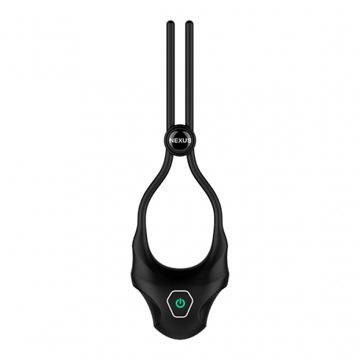 Nexus - Forge Vibrating Adjustable Lasso Silicone Cock Ring Black