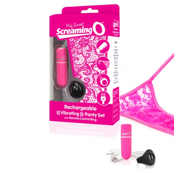 Vibrējošas biksītes Charged My Secret (rozā) - The Screaming O - Charged Remote Control Panty Vibe Pink - The Screaming O