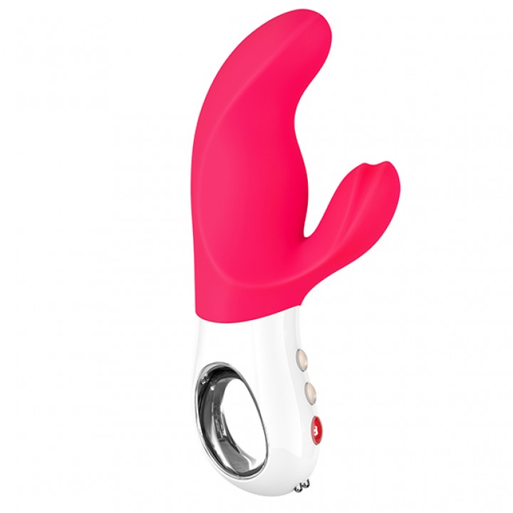 Spēcīgs dubultais vibrators/anālais aizbāznis rozā - Miss Bi - Fun factory