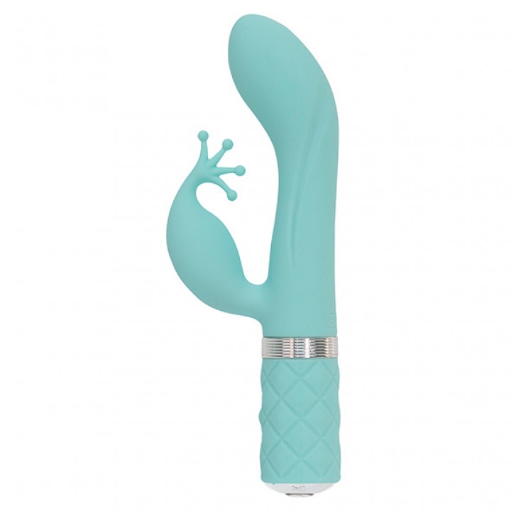 G-punkta vibrators ar klitora stimulāciju gaiši zils - pillow talk kinky