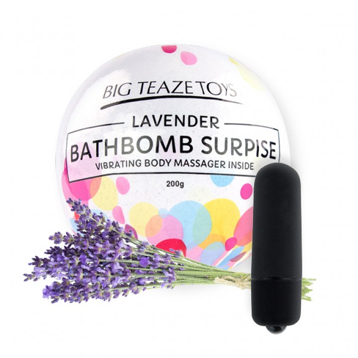 Big Teaze Toys - Bath Bomb Surprise with Vibrating Body Massager Lavender - Big Teaze Toys