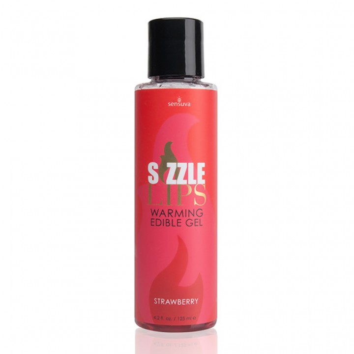 Sildošs gēls ēdams zemeņu Sensuva - Sizzle Lips 125 ml