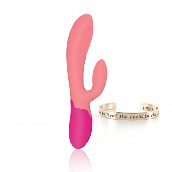 Divkārši Stimulējošs Vibrators Rianne S Essentials Xena Rabbit Korāļi Rozā