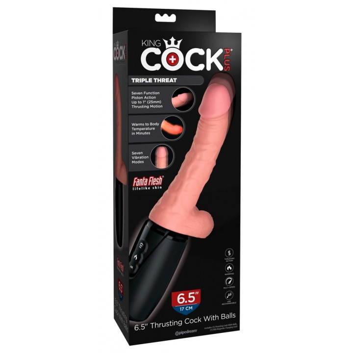 KCP 6.5 Thrusting Cock with Ba - King Cock Plus