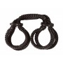 Roku dzelži Frisky Original Sin Rope Cuffs, melni