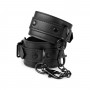 Faux Leather Ankle Cuffs - Black