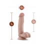 Dildo ar sēkliniekiem 18cm miesas krāsa - DR. SKIN